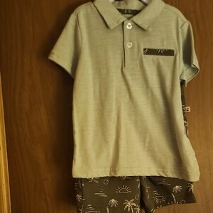 BearPaw Kids Matching Set in Green and Brown